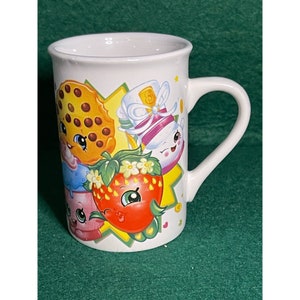 Shopkins Characters Coffee Mug Cup Frankford- Candy Red Purple Yellow Green.(2016)