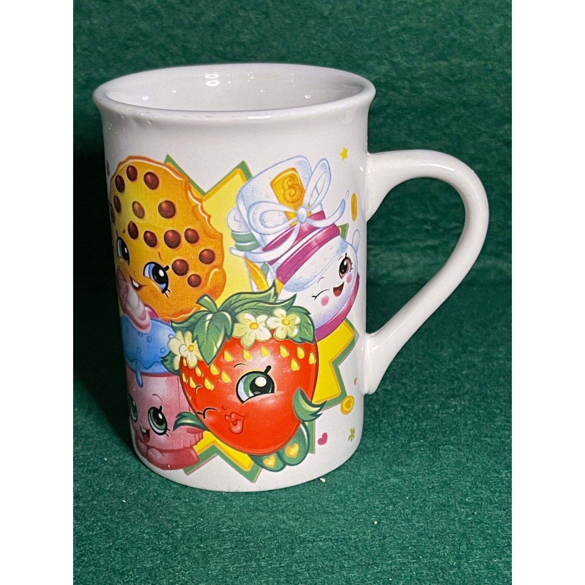 Shopkins Characters Coffee Mug Cup Frankford- Candy Red Purple Yellow Green.(2016)
