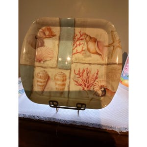 Melamine Sea Life  Square  Serving Plate