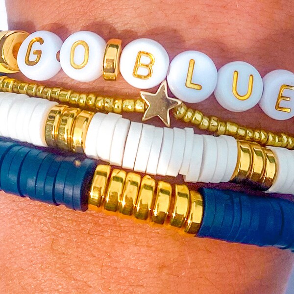 Go Blue | Michigan University Bracelet Set