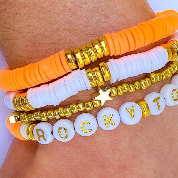 Rocky Top | Universität von Tennessee Heishi Armband Set