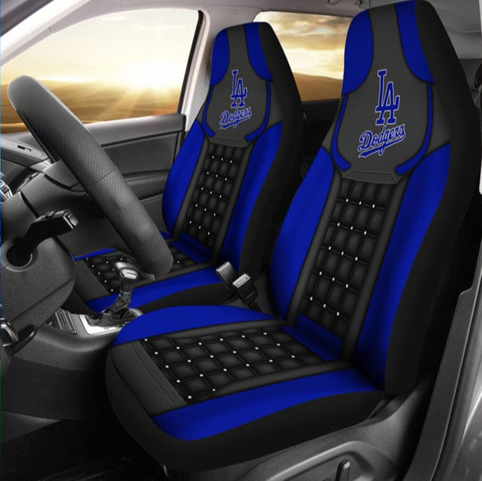 MLB Team Los Angeles Dodgers Car Seat Covers Los Angeles Etsy