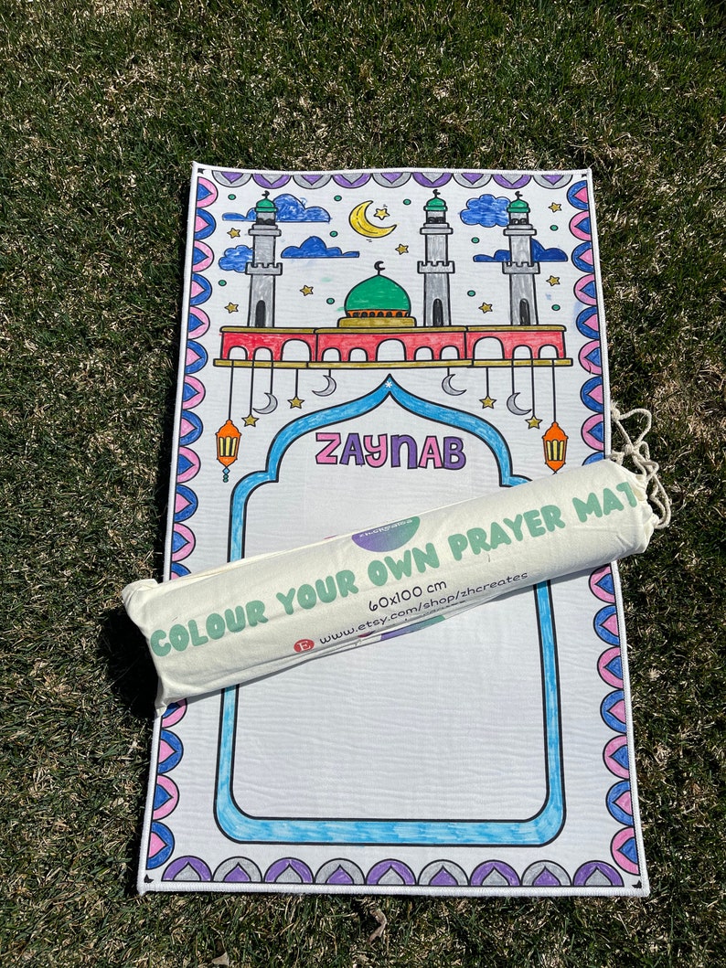 Colour Your Own Prayer Mat Personalized Musallah Janamaaz Etsy