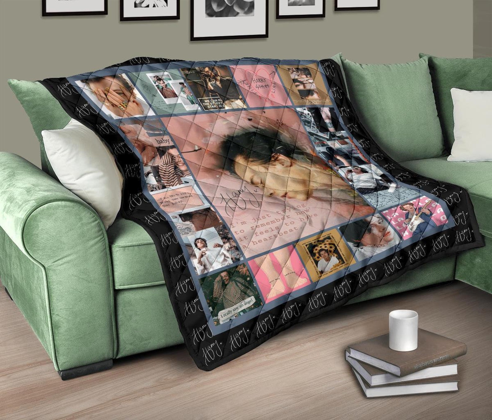 Harry Styles Quilt Blanket One Direction birthday gift kid Etsy