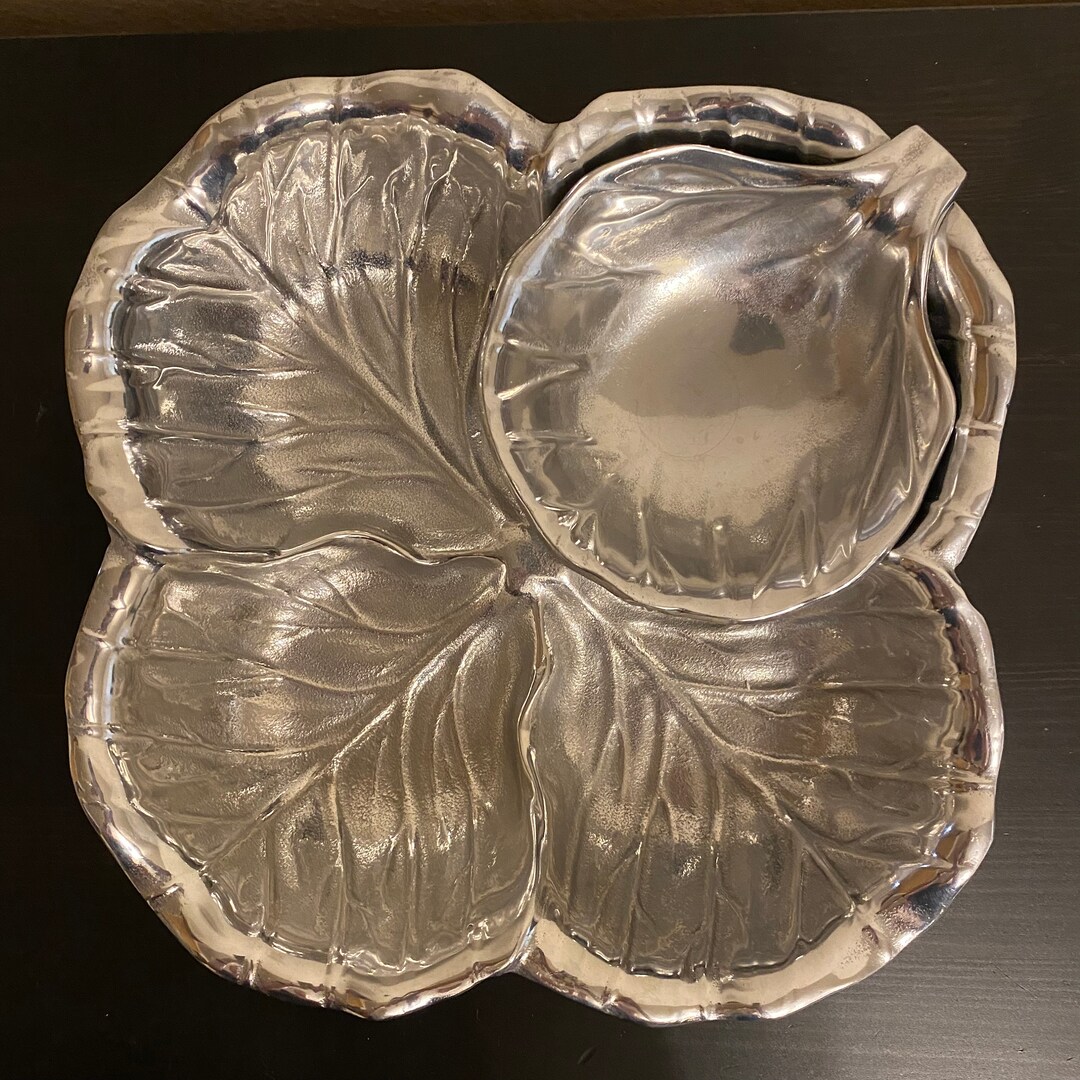 Wilton Armetale Cabbage Leaf Salad Chip Dip Bowl 9 Etsy