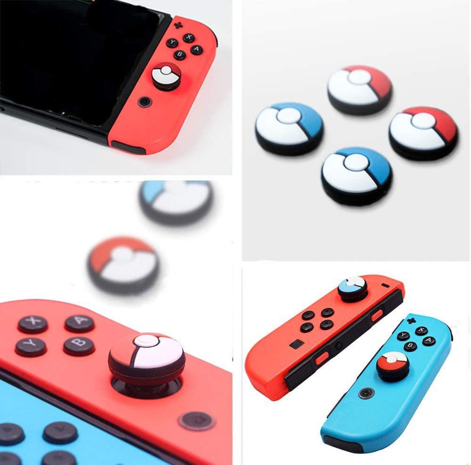 Pokemon Nintendo Switch / Lite JoyCon Pokeball Thumb Grips Etsy France