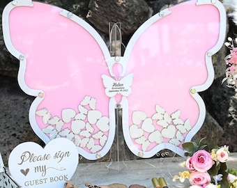 Sweet 16 guest book alternative Mis quince guest book frame Quinceanera acrylic guest book Quinceañera Buterfly guest book sign Alternative