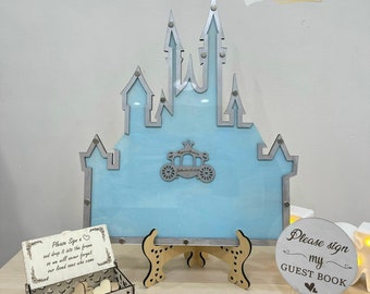 Personalized Castle Drop Box Guest Book: Fairytale Wedding Keepsake