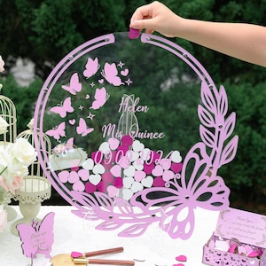 Custom Butterfly Guest Book Alternative Butterfly Mis Quince Guest Book Personalized Quinceañera Guest Book Sweet Sixteen Decorations
