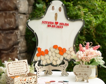 Halloween Wedding Guest Book Alternative: Ghost & Pumpkin Theme