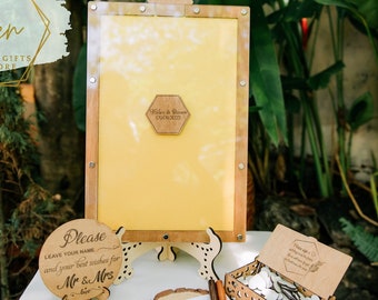 Rectangle Wedding Drop Box Guest Book Alternative