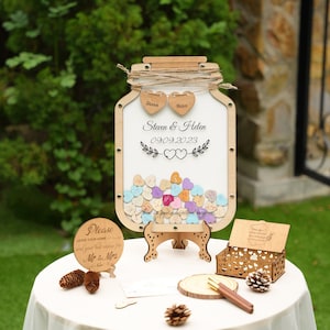 Libro de invitados de boda Mason Jar Libro de invitados de Mason Jar Libro de invitados de boda Regalo de boda alternativo Libro de invitados de MASON JAR Libro de invitados de boda rústico