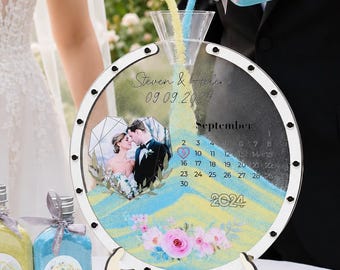 Personalized Wedding Sand Ceremony Set: Rustic Shadow Box, Unity Keepsake