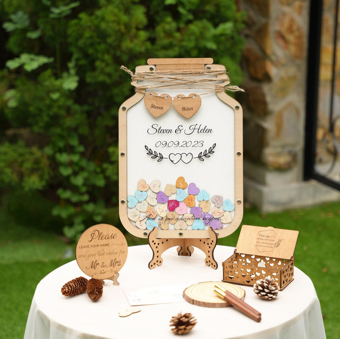 Wedding Guest Book Mason Jar Mason Jar Guestbook Wedding Guest Book