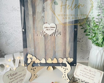 Wedding Guest Book Personalized, Custom Wedding Guest Book, Rustic Wedding Decor, Guest Book Alternative, Vintage Guest Book - Wedding Decor