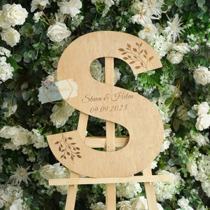 Holzbuchstabe Hochzeit Gästebuch Personalisiertes Hochzeitsschild Modernes Hochzeitsdekor Gästebuch Alternatives Ereignis Zeichen in Hochzeitsbuchstabe