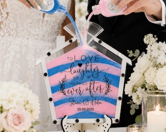 Personalized Wedding Sand Ceremony Set: Custom Color Blended Unity Keepsake