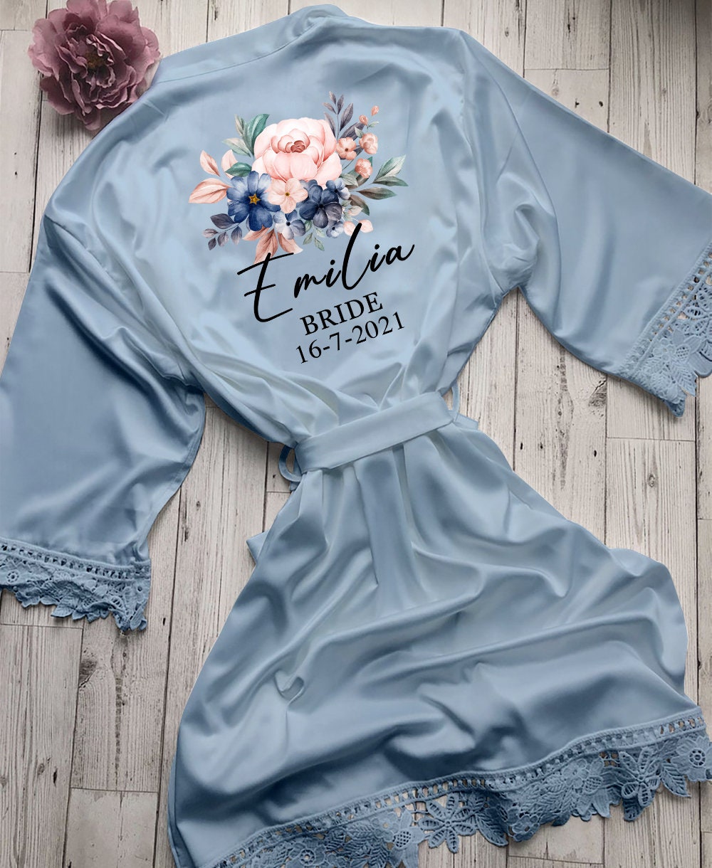Bride Robe Personalized Bridal Shower Gift for Bride Mrs Etsy