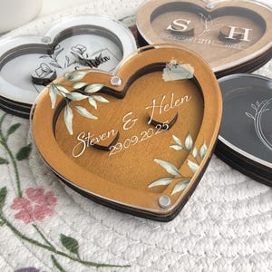 Scatola porta-anello personalizzata, porta-anello in legno per regalo di nozze, decorazione rustica per matrimonio, scatola in legno, scatola porta-anello di fidanzamento, regalo di nozze