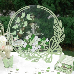Custom Butterfly Mis Quince Guest Book Alternative Butterfly Sweet Sixteen Guest Book Butterfly Quinceañera Decorations