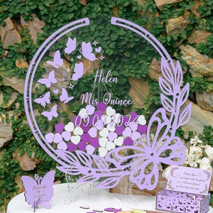 Mis Quince Butterfly Guest Book Alternative Butterfly Guest Book Personalized Sweet Sixteen Guest Book Butterfly Decorations