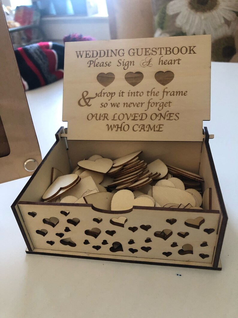 Wedding Guest Book Drop Box Rectangle Guest Book Frame Etsy