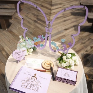 Butterfly Heart Guest Book for Mis XV, Sweet 16 Butterfly Guest Book, Sweet 16 Guest Book, Mis XV Butterfly Theme Guest Book Alternative