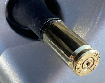 Valve Stem Caps from 9mm bullet shells ( set of 4 ) - Upcycled 9mm Bullet Casings – A Bold Upgrade for Your Vehicle!