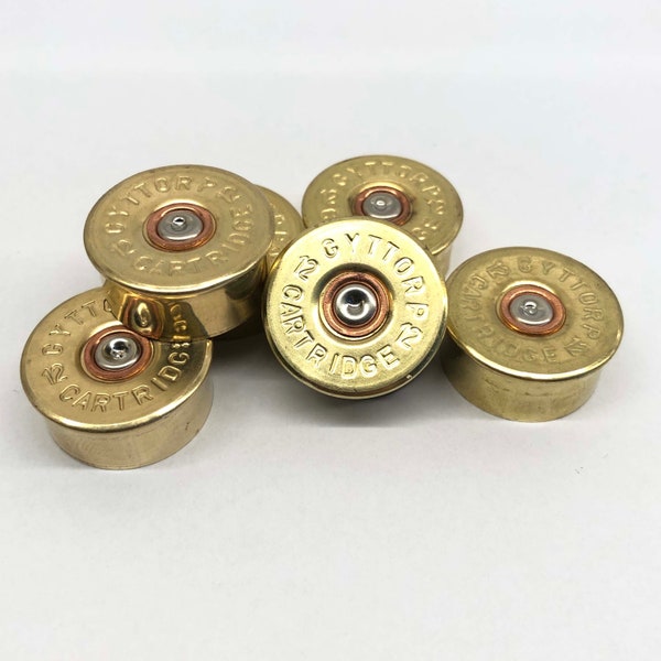 12 Gauge Shotgun Shell Magnets - Refrigerator Magnets - Strong 12 Newton Neodymium Magnets