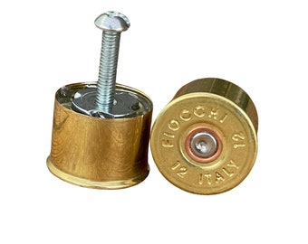 Handmade 12 Gauge Shotgun Shell Drawer & Cabinet Knobs – Add a Touch of Rustic Elegance to Your Space!