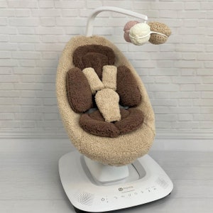 Kuscheliger Felleinsatz für MamaRoo 2022, RockaRoo Babysitz, Set für 4moms, 4moms Säuglingssitz, Einsatz und Bälle für Mamaroo, Mamaroo Bezug