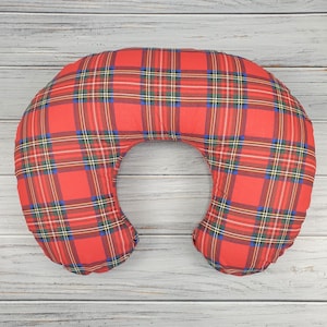 Red buffalo plaid сover, Nursing Pillow Cover, Breastfeeding pillow, Baby Shower Gift, Nursing Pillow