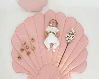 Seashell play mat, decorative floor mat, baby play mat