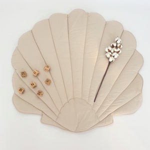 Natural seashell play mat, decorative floor mat, baby play mat image 6