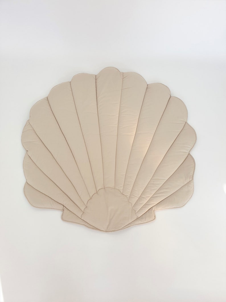 Natural seashell play mat, decorative floor mat, baby play mat image 2