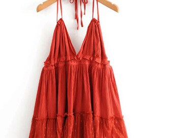 Saucy Sally Frenchmaids halter neck PVC Dress