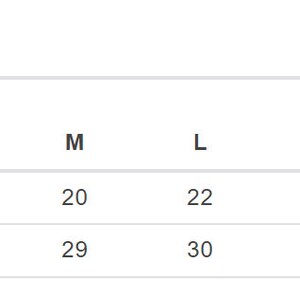 May include: Size chart showing body width and length measurements in inches for sizes XS to 4XL.