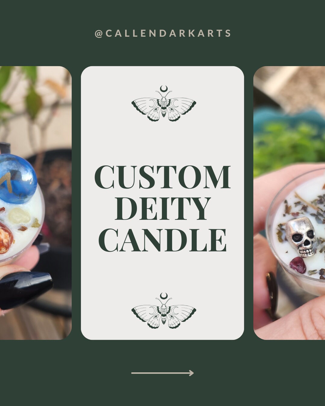 Custom Deity Candle – Handcrafted Soy Candle With Oils, Crystals ...