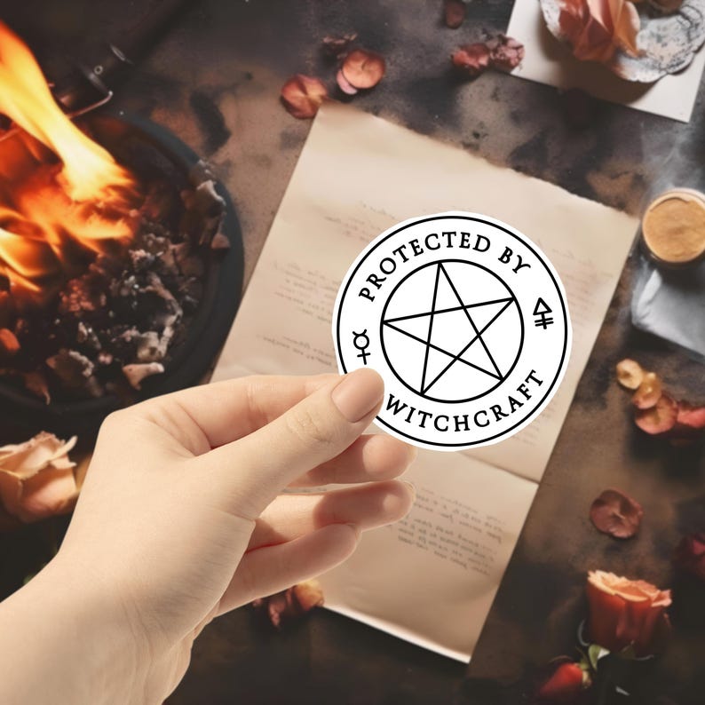 Protected by Witchcraft Sticker Ward off Nonsense in Style Etsy