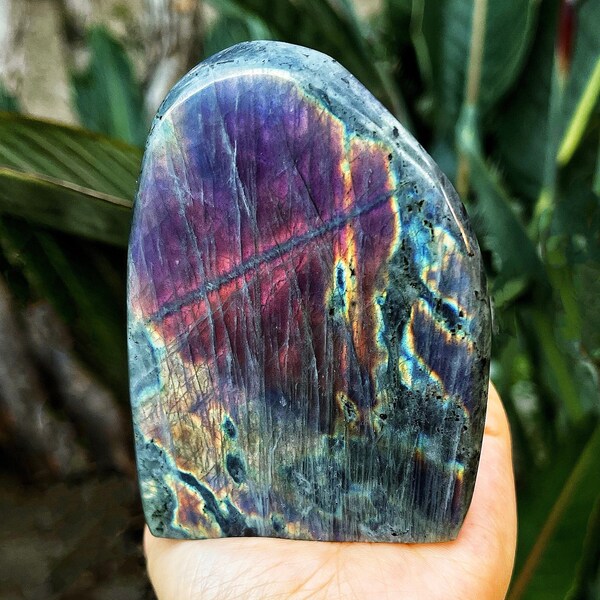 AAA+ Large Flashy Labradorite Freeform Labradorite Stone Crystal Home Decor Healing Crystal Reiki Crystal Unique Gift for Her Gift For Him