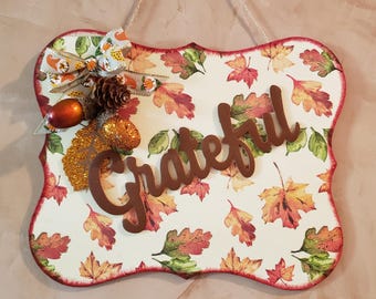 Fall decor / Harvest / Door Hanger /  Autumn / Thanksgiving