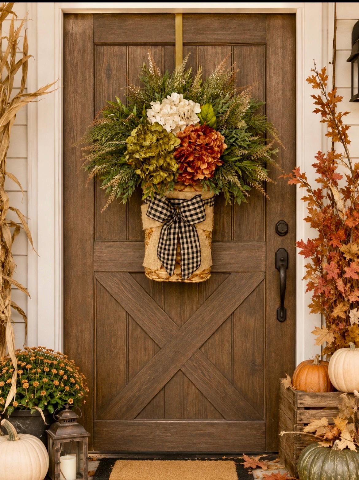 Hydrangea Basket Door - Etsy