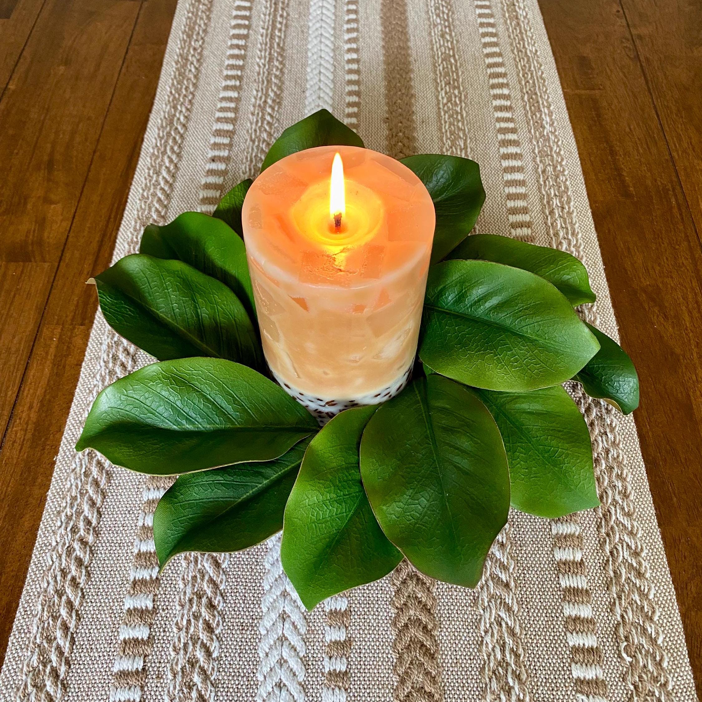 Magnolia Candle Ring Etsy