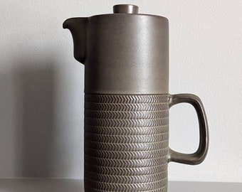 Iconic Denby Chevron coffee pot designed by Gill Pemberton in 1961