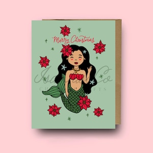 Wesołych Świąt Bożego Narodzenia Sirena Cards, Guam Christmas Cards, Guam Note Cards, Guam Greeting Cards, Chamorro Christmas Cards