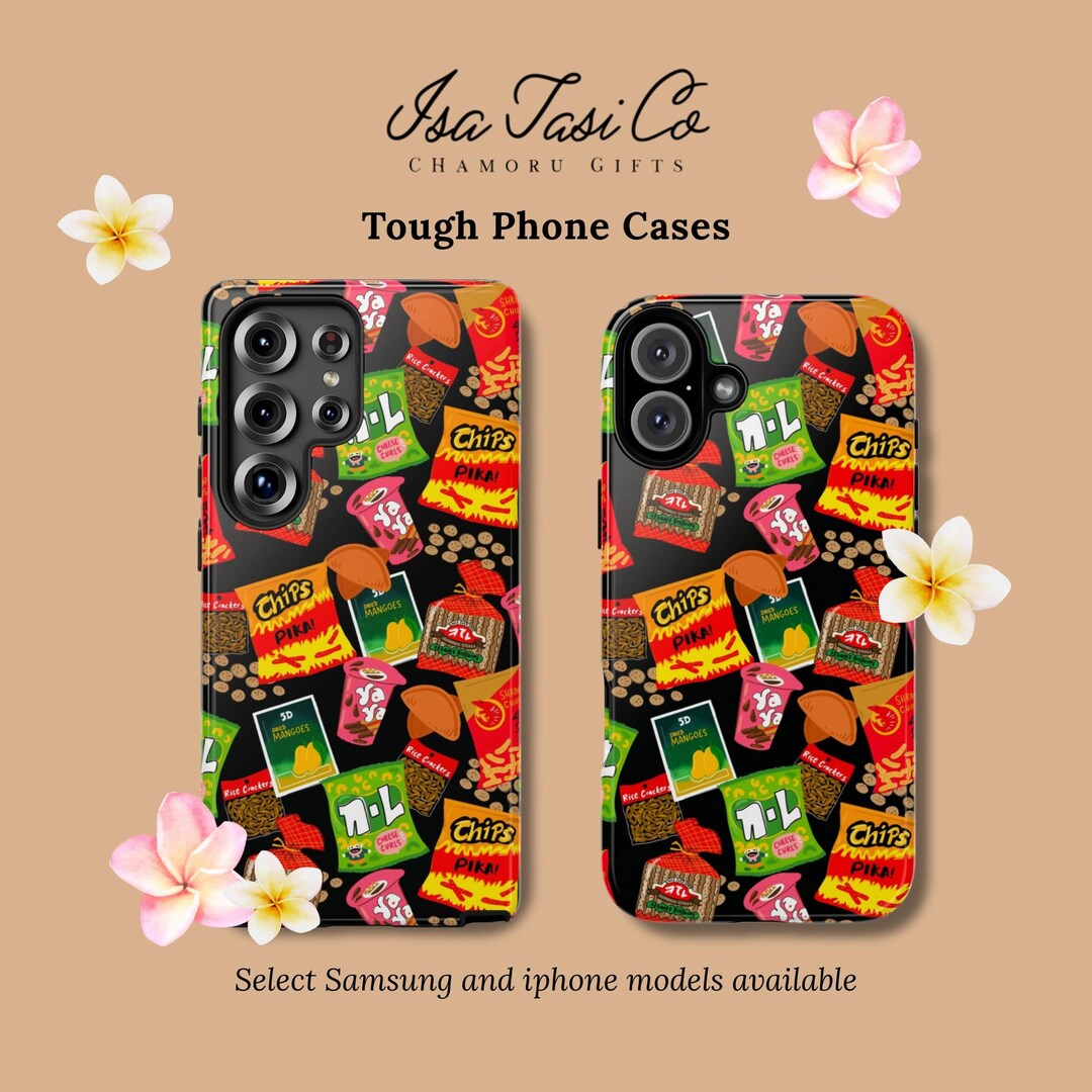 Guam Black Snack Pattern Chamoru Inspired Tough Case, Chamoru Inspired ...