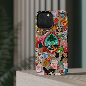 Illustration MagSage Tough Phone Case - Isa Tasi Co Design, Guam Seal Phone case, Magnetic Phone Cover, Protective Phone Case, Unique Gift
