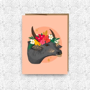 Cartões comemorativos de Guam Carabao, cartões de nota de Guam, cartões de felicitações de Guam, cartões de nota Chamorro