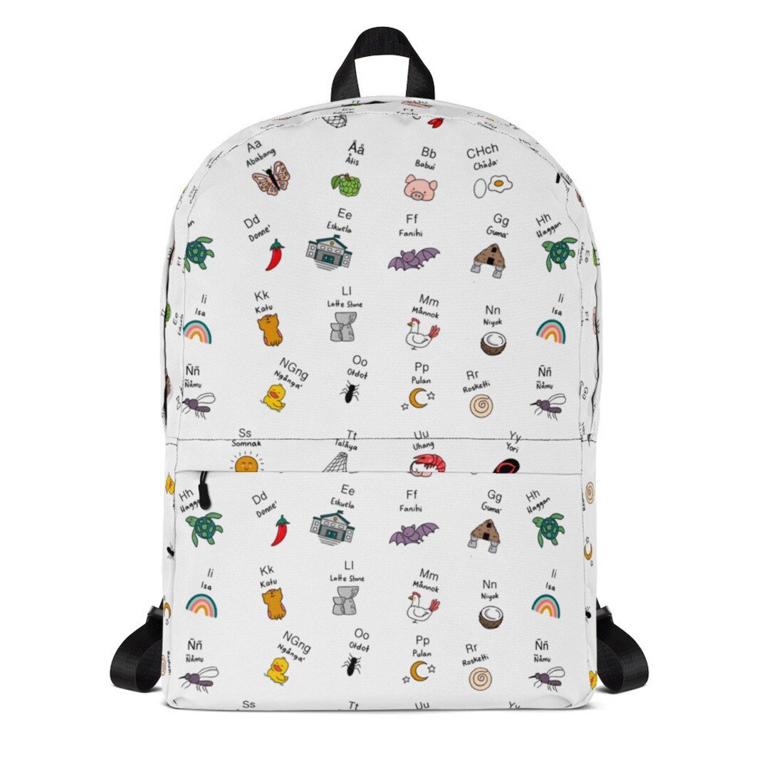 Preorder Guam Atfabetun Chamoru Backpack Black Guam Bag Etsy