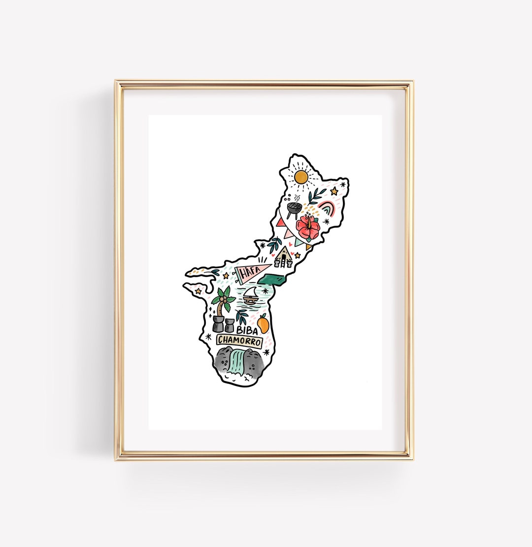 Illustratedguam Art Print, Guam Print, Guam Design, 671 Art Print